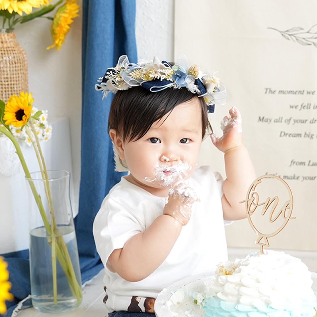 Denim | Ribbon Flower Crown 01 | 12枚目