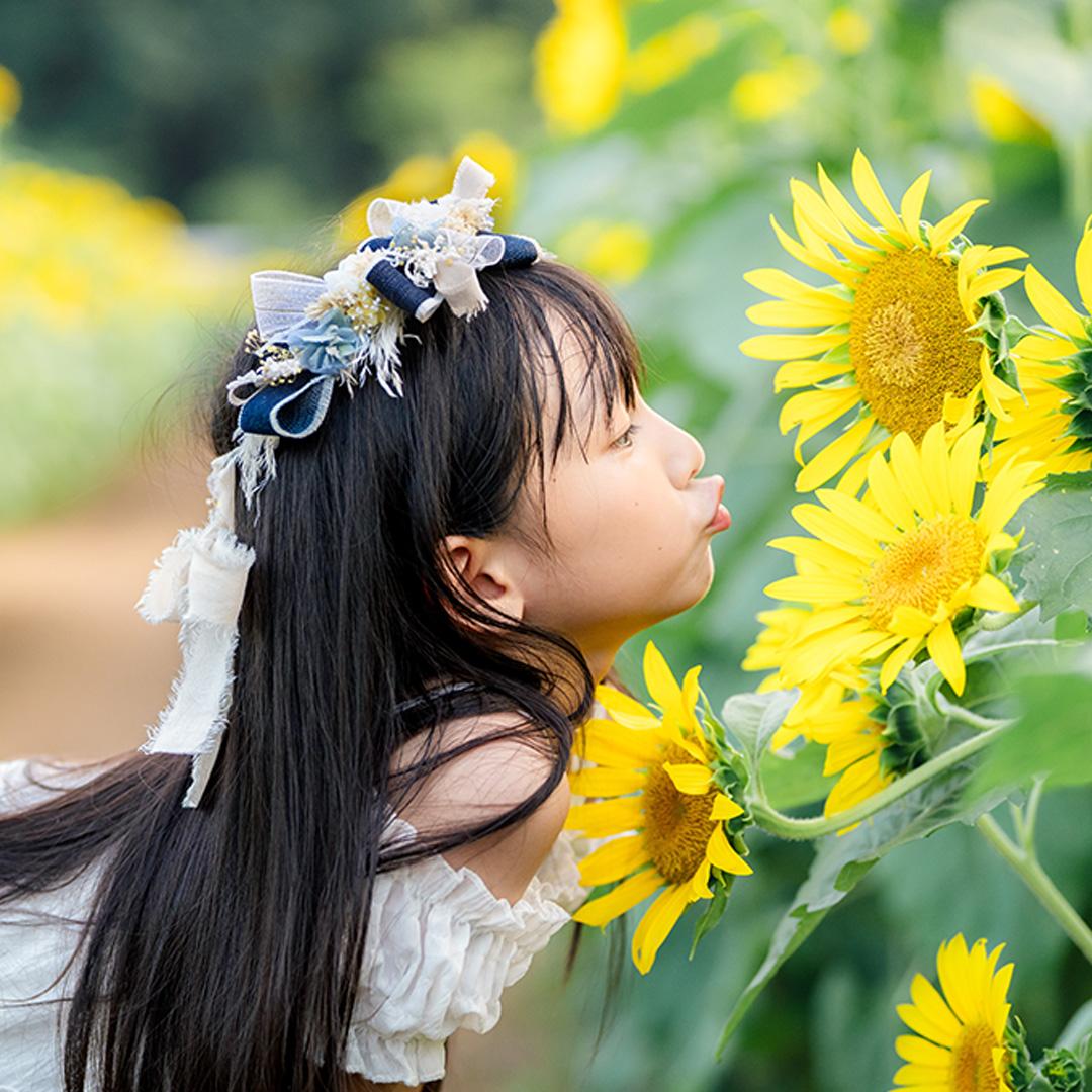 Denim | Ribbon Flower Crown 01 | 17枚目