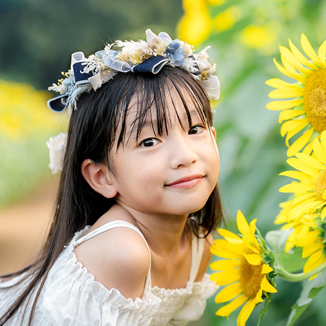 Denim | Ribbon Flower Crown 01 | 14枚目